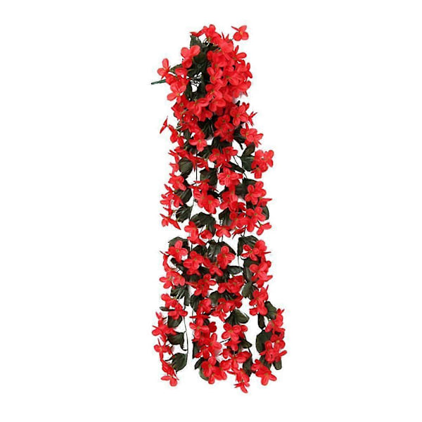 Konstgjord Sidenros Blomma Murgröna Hängande Girlang Fest Heminredning