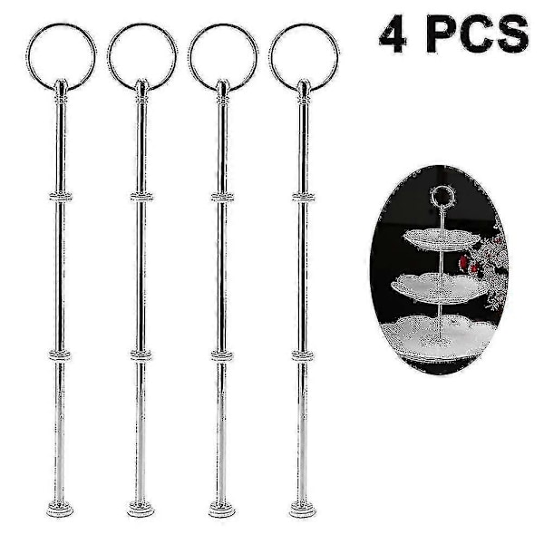 4 Sett 3-lags Kake Stativ Hardware, Lagdelt Brette Hardware 3-lags Kake Stativ