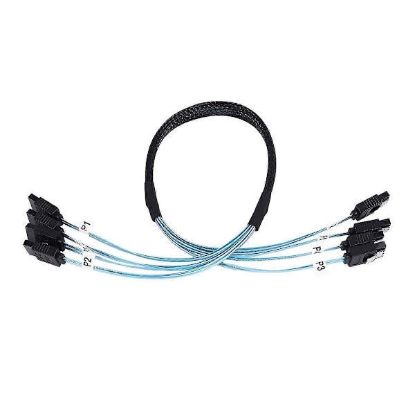 SAS-kabel Sata-kabel Hög Hastighet 6Gbps 4 Portar/Set Hög Kvalitet för Server 0,5 Meter
