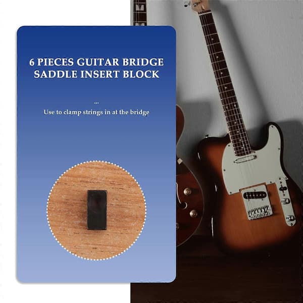 6 Stycken Gitarr Tremolo Stall Sadel Klämma Trycklås Stränginsats Metallblock för Elgitarr