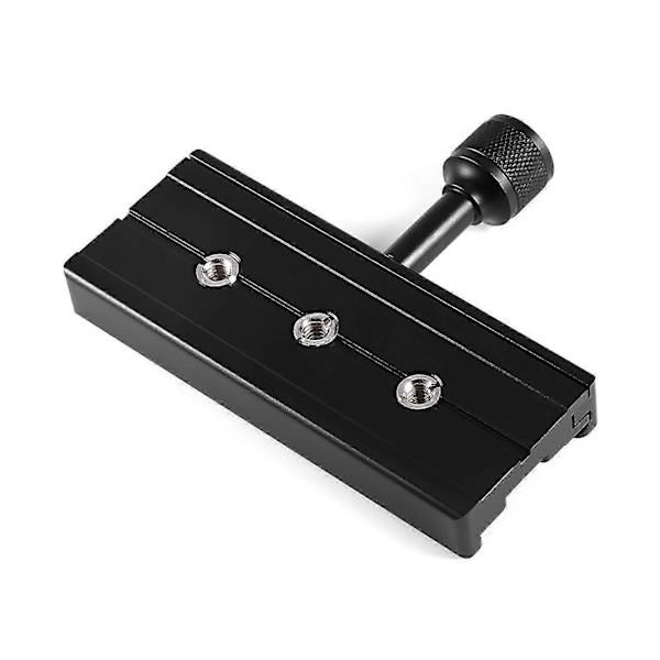 Sort Qr-120 Klemmeadapter Til Hurtigudløserplade 1/4\" 3/8\" Til Arca Swiss Rss Stativ