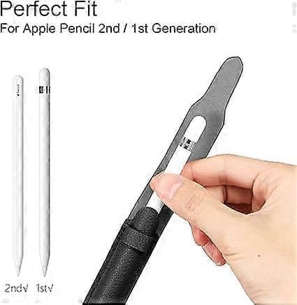 Penholder (1. / 2. generation) - Penholder etui med elastisk USB-adapter ærme etui til iPad Pro 11 / 12.9 / 10.5 / iPad 9.7 Sort