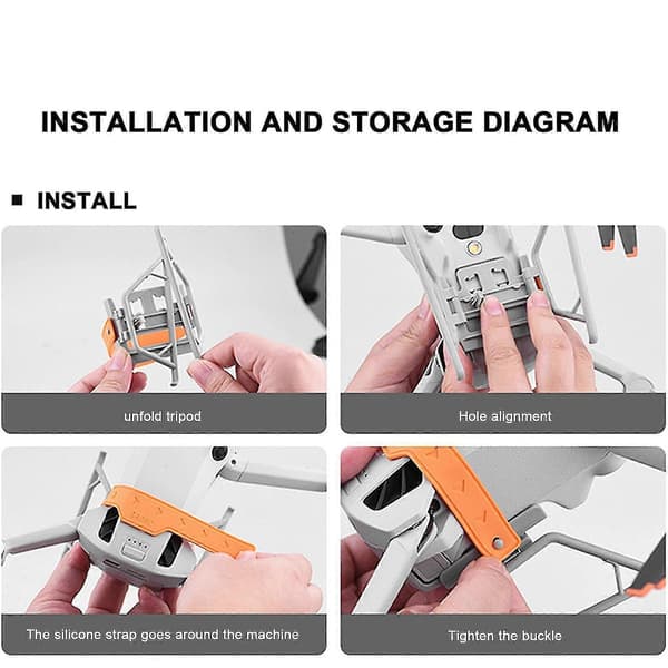 Landingssteludvidelse til DJI Mini 4 Pro Drone Tilbehør Orange