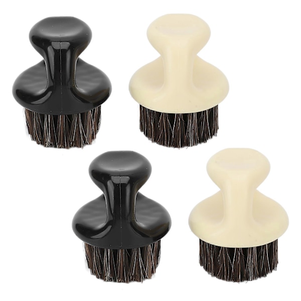 Knuckleborste för skägg- och mustaschstyling - 4-pack med mjuka borststrån för män