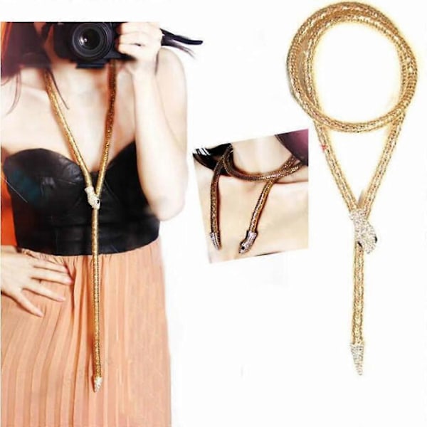 Flexibelt Böjbart Orm Smycke Halsband Choker Armband Scarfhållare Böjbar Kedja Vridbar Form Midjeband Bälte