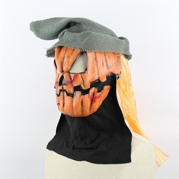 Halloween Masker Græskarhoved Masque Kostume Fest Cosplay Rekvisitter Latex Hovedbeklædning Dekoration Tilbehør