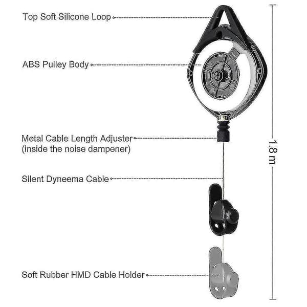 3/6 st Ljudlös VR Kabelhantering Trissa System För Htc Vive Rift S Ps Windows Vr Tillbehör H A