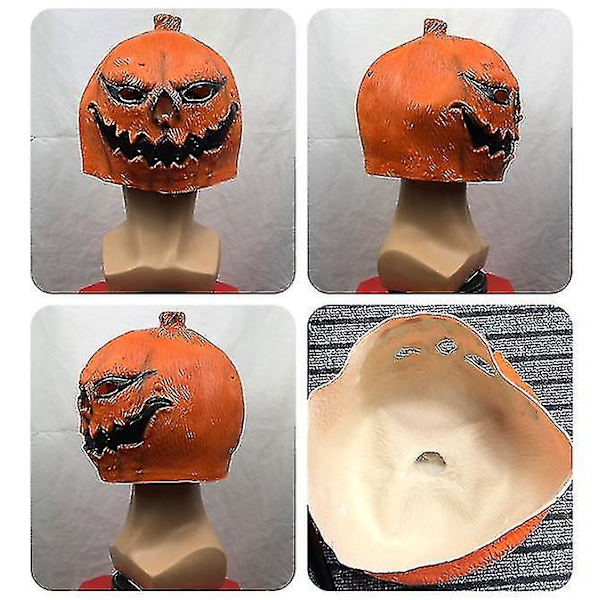 Halloween Pumpkin Mask Päähineet Karnevaalijuhlat Hauskat Naamiaiset Kauhulateksinaamiot Halloween-sisustus Esiintymisasujen rekvisiitta