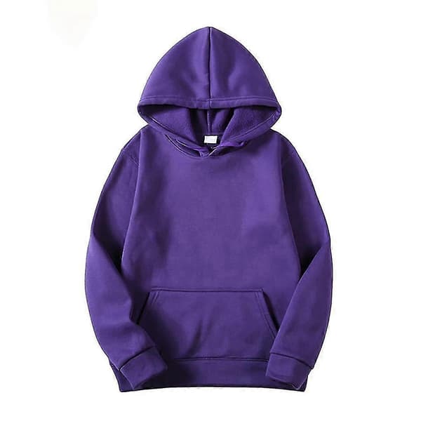 Hættetrøjer til kvinder, bomulds sweatshirt xi Purple L