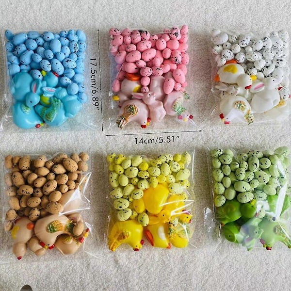 Kunstige Fugleegg 77 stk. for DIY Garlanddekorasjon og Påskegavepynt