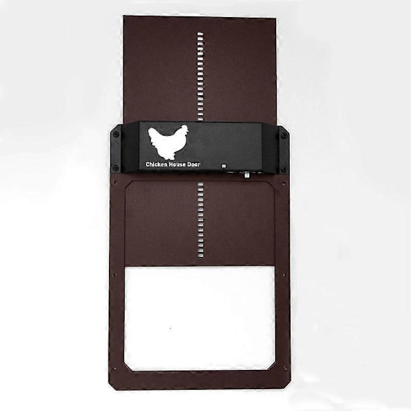 Automatisk hönshusdörr Ljussensor Hönshusdörr 35x24x3.7cm brun