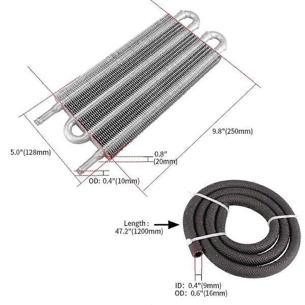 Auto A/C Aircondition Rørformet Kondensator Aluminiumlegering 8-Rækkers Rør Kondensator Universal Bil Modifikation