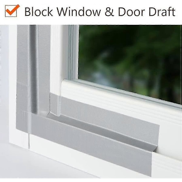 Wacoyok Fönstertätningslist Vit, Fönsterisoleringslist För Att Blockera Drag Kall Luft Damm Regn, Inga Rester, 2-tum X 20 Yards