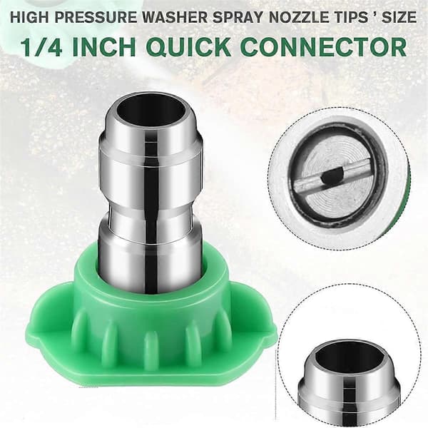 10-pack 1/4 tum Munstycksspetsar Snabbkoppling Högtryckstvätt Munstycken Spray