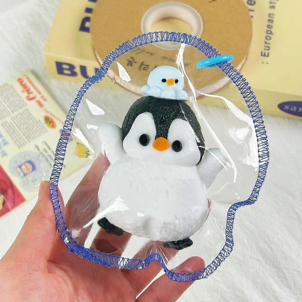 Blød vandmudderpingvin Squishy, Jumbo blød silikone tekstur, Squishy Fidget legetøj til angstlindring håndklemmeindretning 1pcs