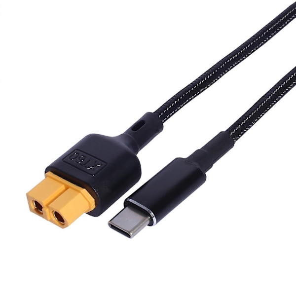 100W USB C till XT60 Laddningskabel Typ C Hane till XT60 Hona Adapter Laddningskabel för Drönare Solbatteri Tillbehör