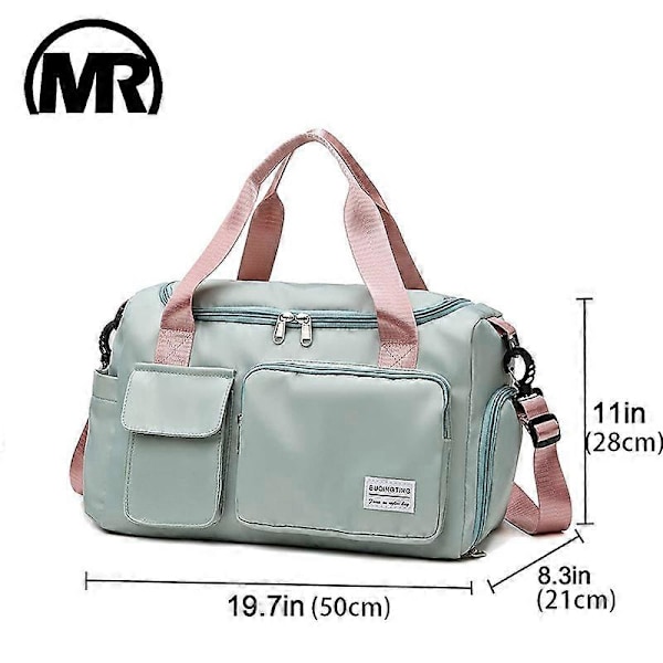 MARKROYAL Rejse Canvas Tasker Gymnastiktaske Til Kvinder Duffel Tasker Vandtæt Skuldertaske Sko Rum Lomme Håndtaske Dropshipping