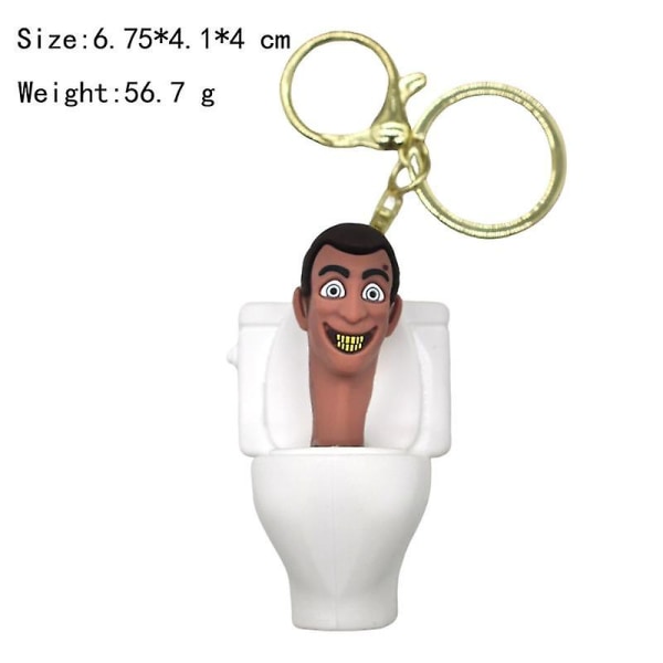 Skibidi WC Avaimenperä Charm Söpö Sarjakuva Riipus Avaimenperä Avaimenperä Avaintarvikkeet Avaimenperä Koristeet Laukku Sisustus Lapsille Lahja Keyring-4