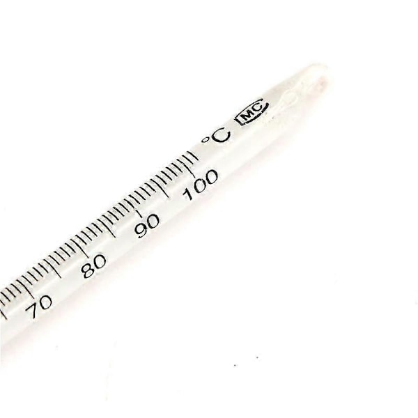 Glas Celsius termometer 0 grader till 50/100 grader 200mm Laboratorieglas