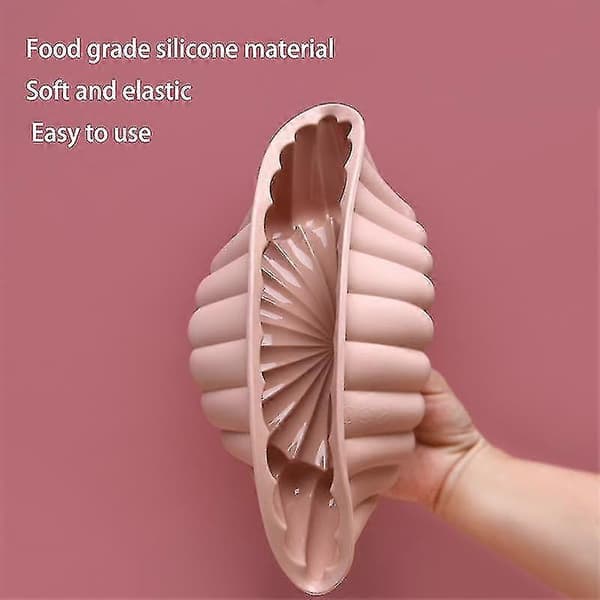 Silikon Rund Kake Sjablong Blomsterblad Form Design Kakeform Kakeformer For Baking_s