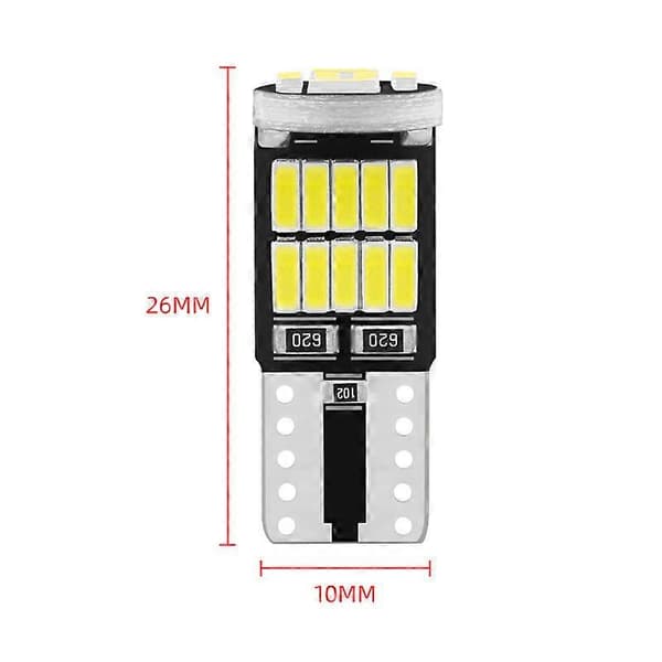 10 stk. dekoderlampe T10-4014-26smd super lys LED bred pære nummerpladelygte læselampe