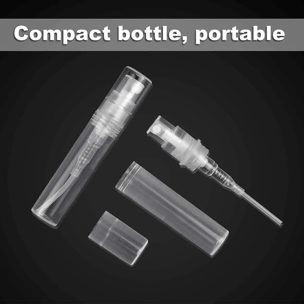 50 stk. Parfyme Atomizer, Klar Plastflaske Bærbar Duftflaske - 3ml
