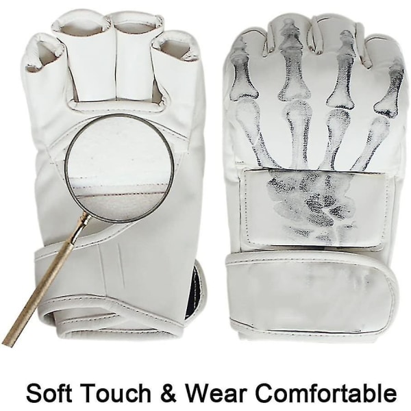 Mma-handsker, boksekamphandsker med halvfinger Mma-handsker med justerbart håndledsbånd