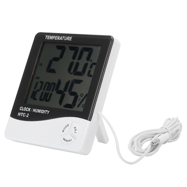 Digitalt Termometer Hygrometer Temperatur Fugtighedsmåler til Indendørs Hjemmekontor
