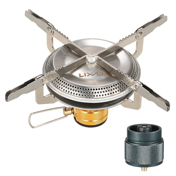 Lixada Ultralätt Portabelt Utomhus Camping Gaskök med Gastank Adapter Omvandlare Vandring Ryggsäck