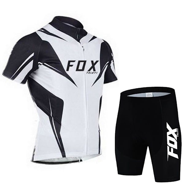 fox teleyi Cykeltröja Set Herr Sommar Utomhus Cykelkläder Snabbtorka Cykelkläder Andas MTB Cykeldräkt 15 XL