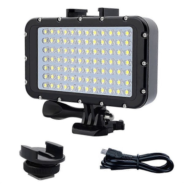 Dykkelygte LED Dæmpbar Natlampe Videolys Dykning Undervandslys Til Go Pro Hero