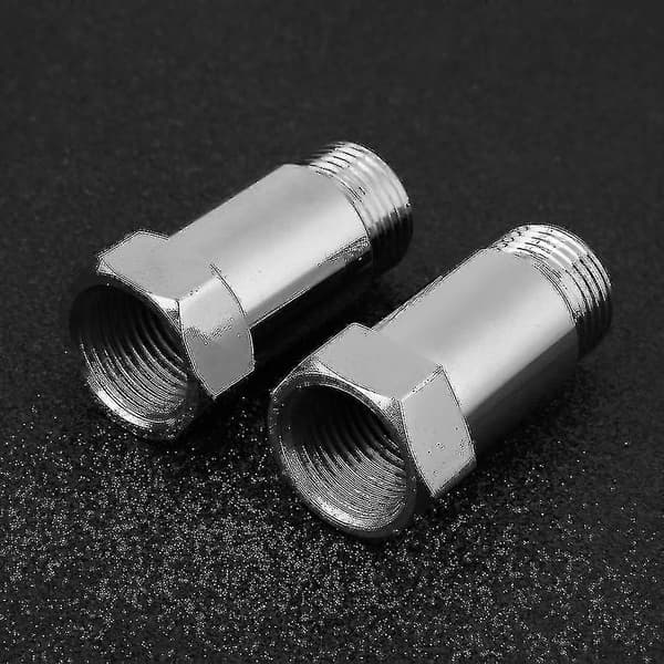 2 stk. 45mm M18*1.5 Check Engine Light Eliminator Adapter O2 Oksygensensor Forlenger Spacer Sølv