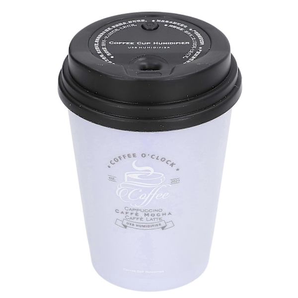 USB Luftfuktare 300ml Kaffekopp Lågt Ljud Auto Av Kompakt Lättviktig Utrymmesbesparande Mini Luftfuktare för Bil Hem Kontor Lila