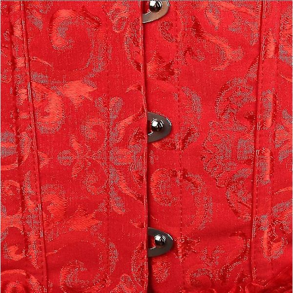 Tflycq Tube Top Jacquard Gothic Palace Korsetti Liivi Muotoilu Korsetti Red XS