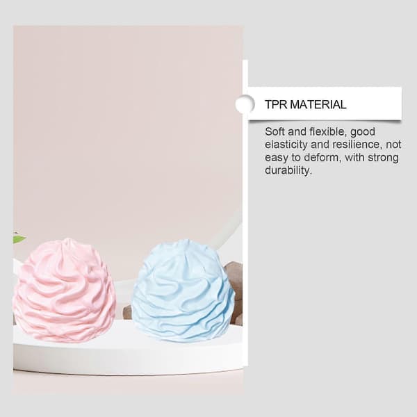 Fløderulle Squishy Legetøj, Squishy Kage Langsomt Stigende Klemmelegetøj, Klæbrige Squishies Lavet til Hånd Silikone Fidget Klemmelegetøj, Stresslindring & Samling pink 2pcs