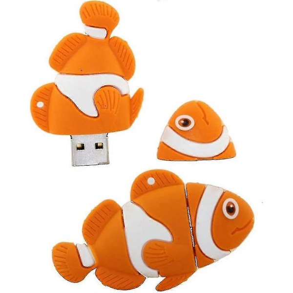 16GB Fiskmodell USB 2.0 Flashminne Masslagring USB-minnen Datlagring Qucyy Gåva