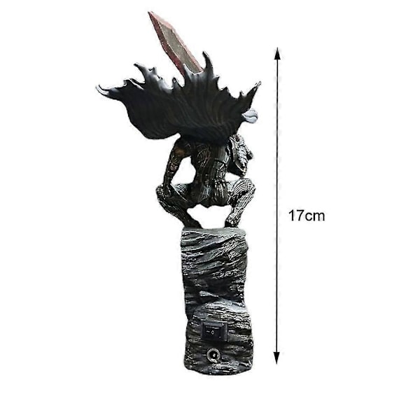 Kråkhuvud Svärdsman Actionfigur Modell Hartsstaty Hem Skrivbordsdekoration
