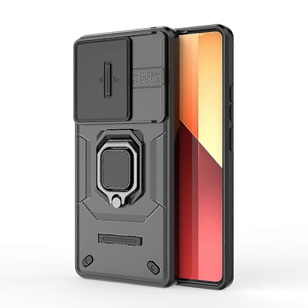 Til Xiaomi Redmi Note 13 Pro 4G/Poco M6 Pro 4G Etui PC+TPU Skyde Linse Låg Anti-drop Telefon Cover