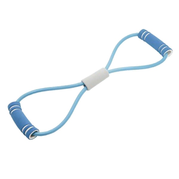 Figur 8 Dragare Tpe Skum Hög Elastisk Justerbart Motstånd Stretchband Bröstdragare För Styrketräning Blå