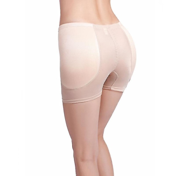 Polstret sømløs Shapewear-truse for damer Butt Lifter Hofteforsterker Undertøy Shaper Shorts Fjernbare puter S-5xl beige 3XL