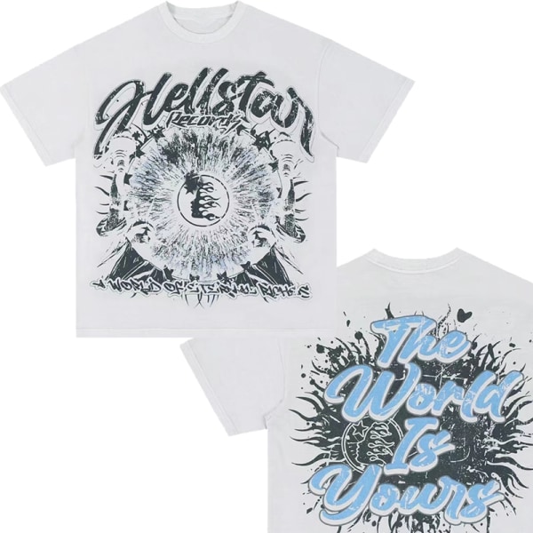 Bomull T-shirt Mode Svarta Män Kvinnor Kläder Punk Rock Toppar Sommar Streetwear 5 L