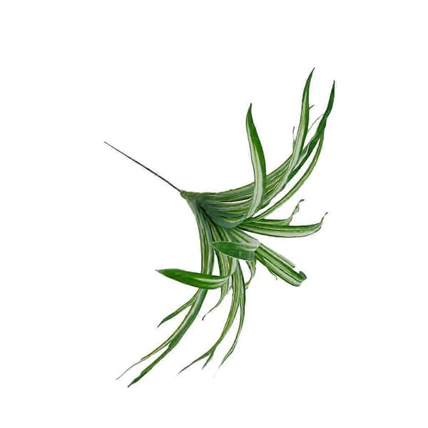 Grønn Chlorophytum Kunstig Gress Blader Grønt Dekor 38cm
