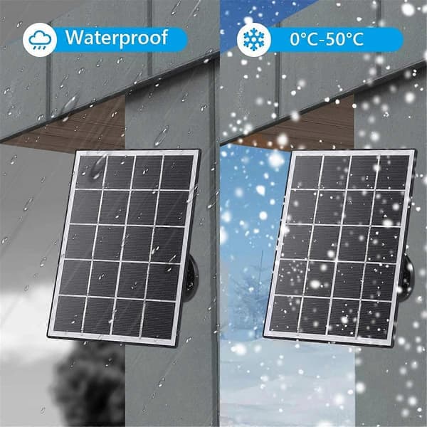 20W Solcellepanel Lader for Ring Video Dørklokke, Hvit