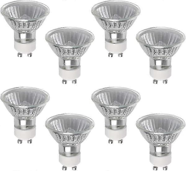 8-pack GU10 50W Halogenlampor 220V 2800K Varmvitt Dimbar Spotlight