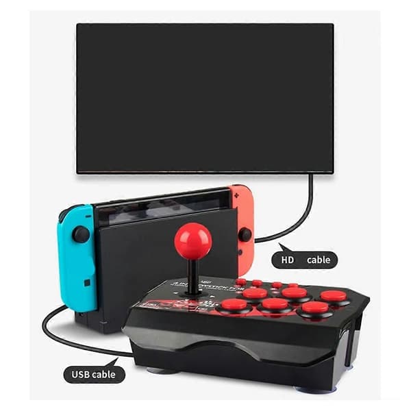 Til Switch 4-i-1 Spil Joystick med USB-kabel Spillekonsol Rocker Arkade Station Switch Android T