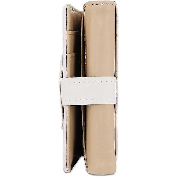 Söt Tecknad Figur Liten Plånbok Kort Dam Plånbok Flickor Plånbok Läder Tri-Fold Multi-Kort Plånbok