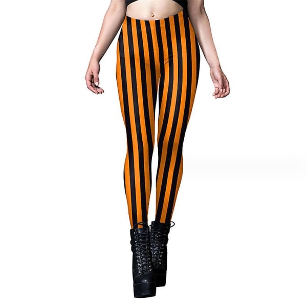Naisten halloween crossover-leggingsit korkeavyötäröiset pehmeät printed style 5 L