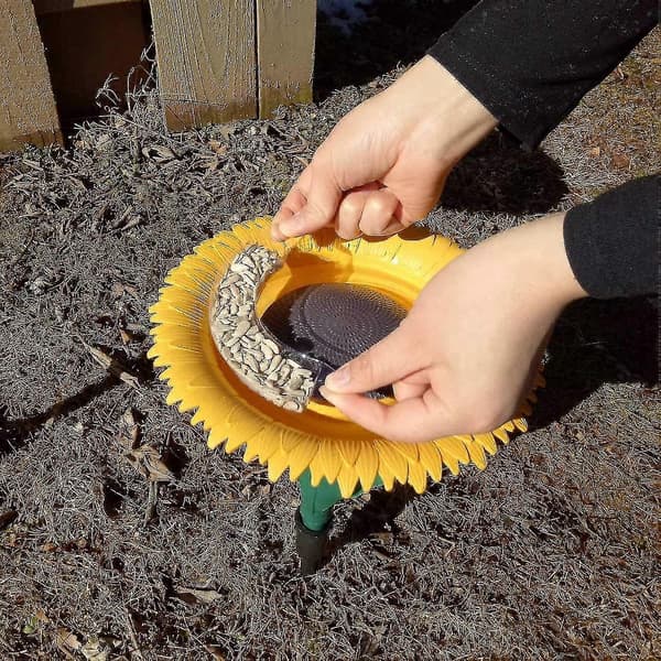 Havedekoration Solsikke Fuglefoder Blomst Formet Fuglefoderbakke Hy
