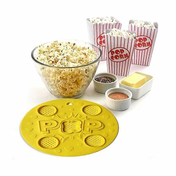 Mikrovågspopcornlock i silikon - Återanvändbart, smaksättande, stänkfritt köksredskap