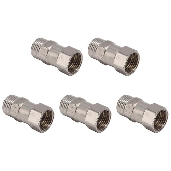 Rustfritt stål G1/2 hunngjenge rør adapter 5 stk for rørleggerarbeid vann gass montering